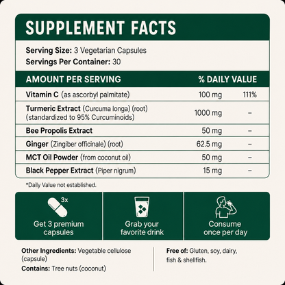 Turmeric Curcumin Capsules (1,000mg)